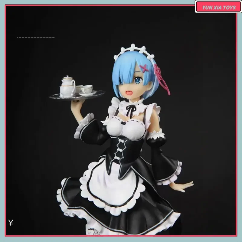 Re Zero Rem & Ram 21cm Maid Ver. Anime Figure – Twin Statue Set, Fans Collection, Desktop Decoration Ornament Toy Gift