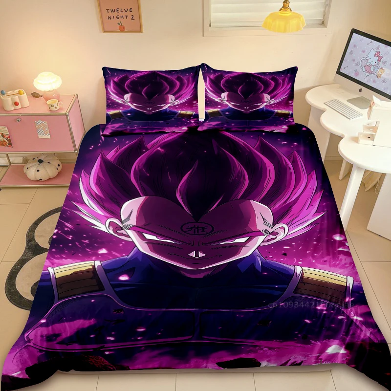 Dragon Ball Teens 3pcs Duvet Cover Set Cartoon Super Saiyan Bedding Set Twin Full Comforter Cover Soft Cozy for Bedroom Decor - Image 11