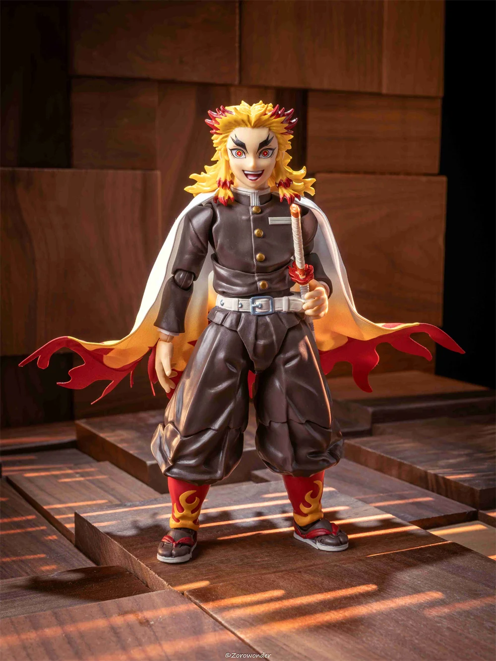Demon Slayer 1/12 Male Soldier Anime BUZZmod Kyojuro Rengoku Flame Hashira Cape Cloak For 6in Action Figure Model Toys - Image 5
