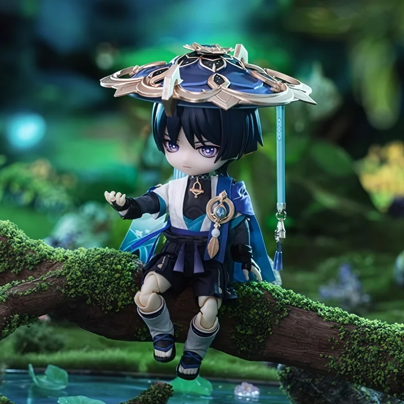 Mihoyo Genshin Impact Wanderer Doll Movable Model Cartoon Desktop Decoration Game Character Trend Collection Toys Birthday Gifts