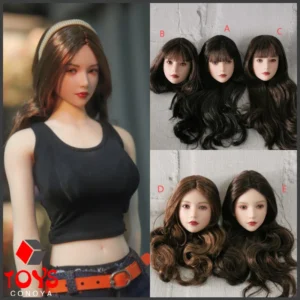 In Stock 1/6 Scale Asian Girl Yuki Xiaoqi Movable Eyes Pale Head Sculpt Model Fit 12" Female Soldier Action Figure Body Dolls