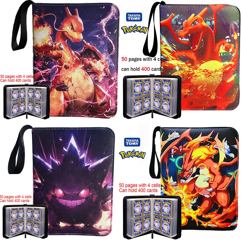 @New Pokemone Card Album PU Zipper Photo Album Collection Book Anime Figure Album Hobby File Kids Toy Gifts In Stock