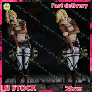 【IN STOCK】28cm Attack on Titan Anime Figures Annie Leonhart Figures PVC Statue Collection Model Room Decoration Gift Toy