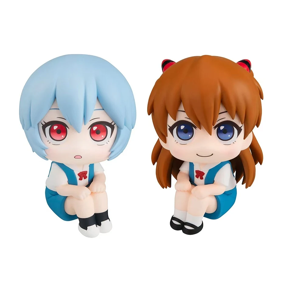10CM Anime Evangelion Ayanami Rei Figure Souryuu Asuka Langley Look Up EVA Sitting Doll Aciton Figure PVC Ornament Model Toys - Image 7