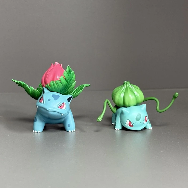 In-Stock Upgrade Full Painted Bulbasaur Ivysaur Venusaur Evolution Set Figure Anime Model Trendy Toy Decorative Ornaments