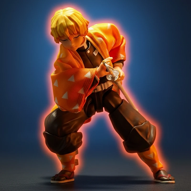 【No Figure】Demon Slayer SHF 1/12 Scale Male Soldier Zenitsu Anime Clothing Accessory Cloak Fit 6inch Action Figure Model Toys - Image 5