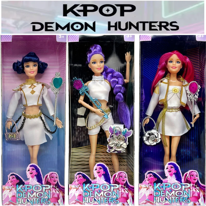 NEW Doll Toys Kpop Demon Hunters Action Figure Toy Rumi Mira Zoey Beautiful Princess Baby Girl Dolls Plastic DIY Toy for Girls