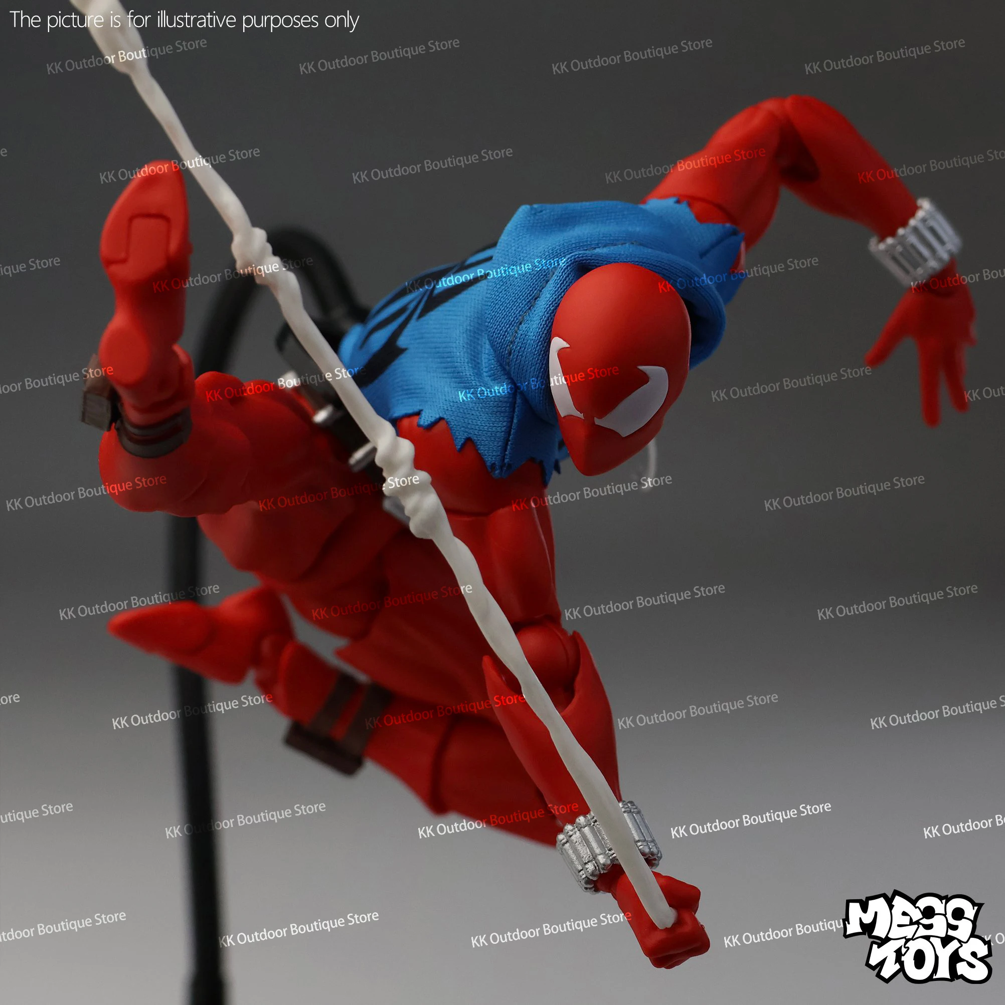 In Stock Mess Toys Scarlet Hero Scarlet Spider Man Messtoys Spiderman Anime Action Figure Figurine Statue Model Gifts Kids Toys - Image 3