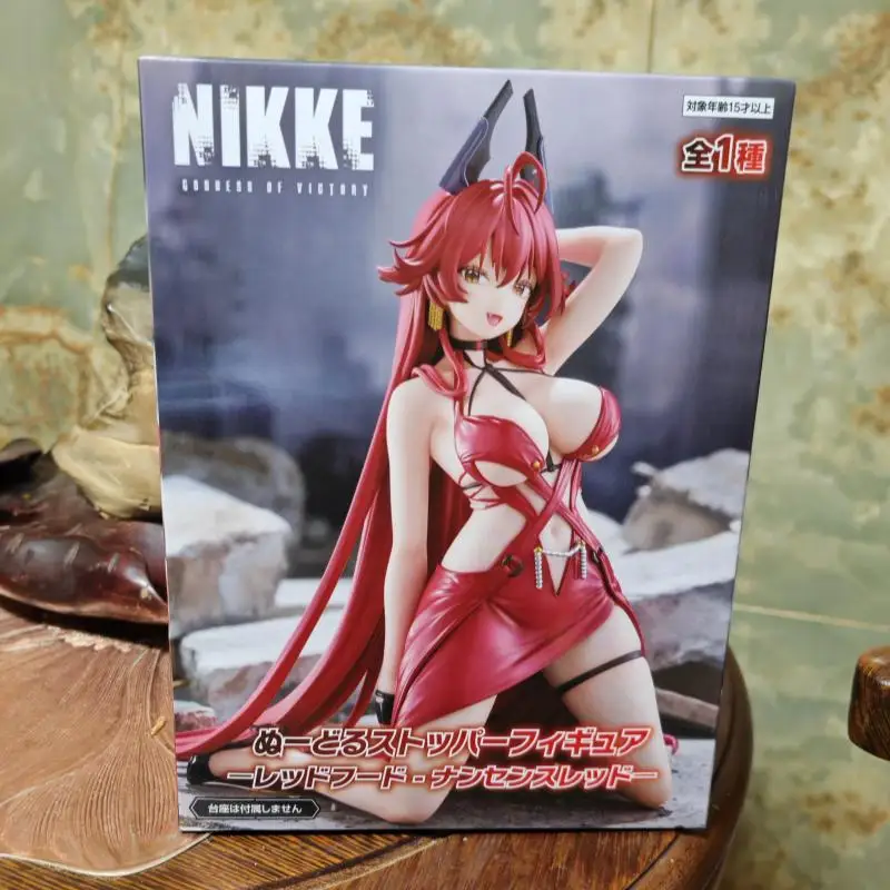 12cm Original Furyu Anime Game Goddess Of Victory: Nikke Red Hood Nonsense Red Noodle Stopper Model Toy Figures