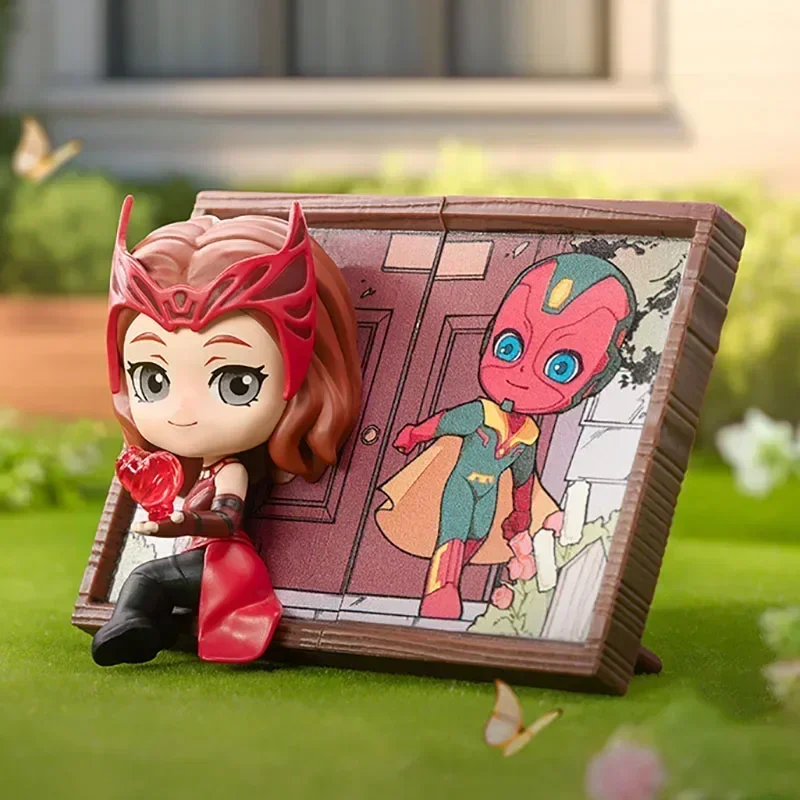 POP MART Marvel Picture Frame Series Blind Box Guess Bag Desktop Decoration Cute Model Gift Girl Toys Anime