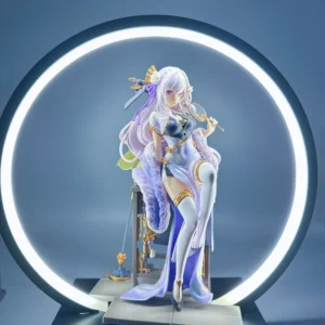Anime Emilia Sexy sitting posture Action Figure PVC scene Model Toys doll statue Desk Decor Collectible Gifts