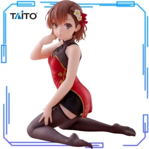 In Stock TAITO Original Genuine Anime To Aru Kagaku No Railgun Misaka Mikoto Chinese Dress 13cm Model Toys Desktop Cute Figure