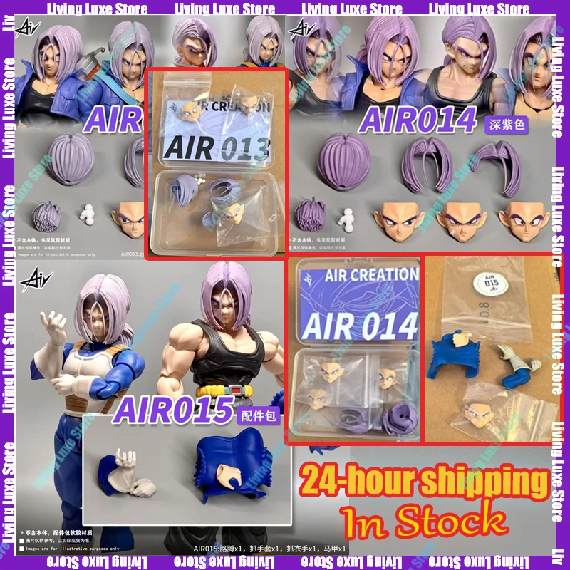 HOT- IN Stock Original Air SHF Dragon Ball Trunks Head Accessories Air013 Air014 Air015 Anime Collection Figures Model Toy Gifts