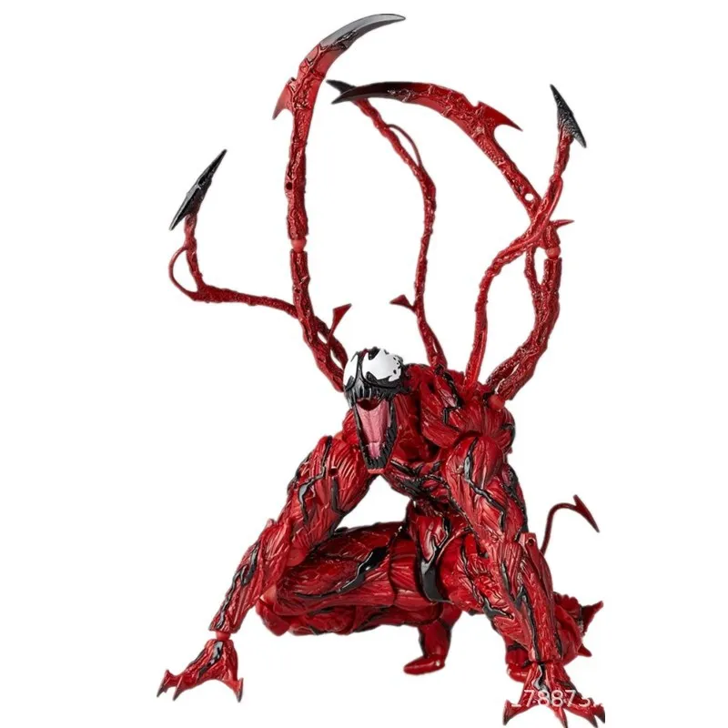 16CM AMAZING YAMAGUCHI Carnage Venom Spider Man legends Action Figure Joint Movable Change Face Statue Model Toy Gift