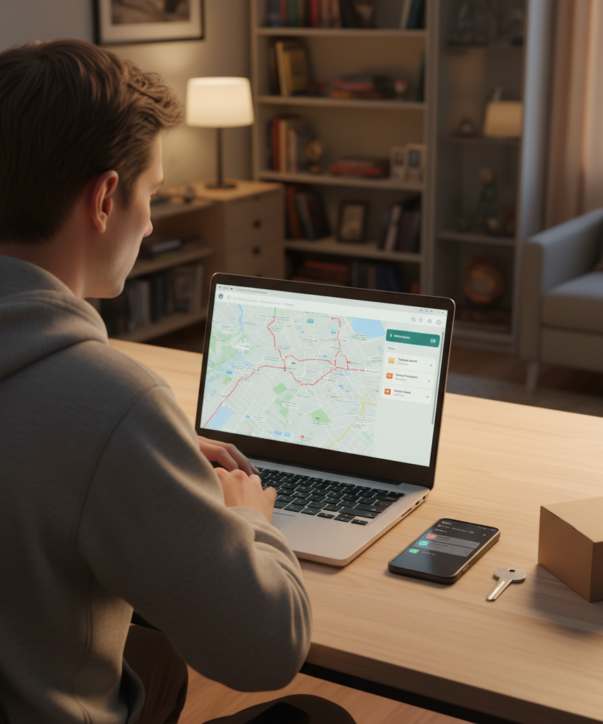 Collector checking private delivery options for an anime figure order