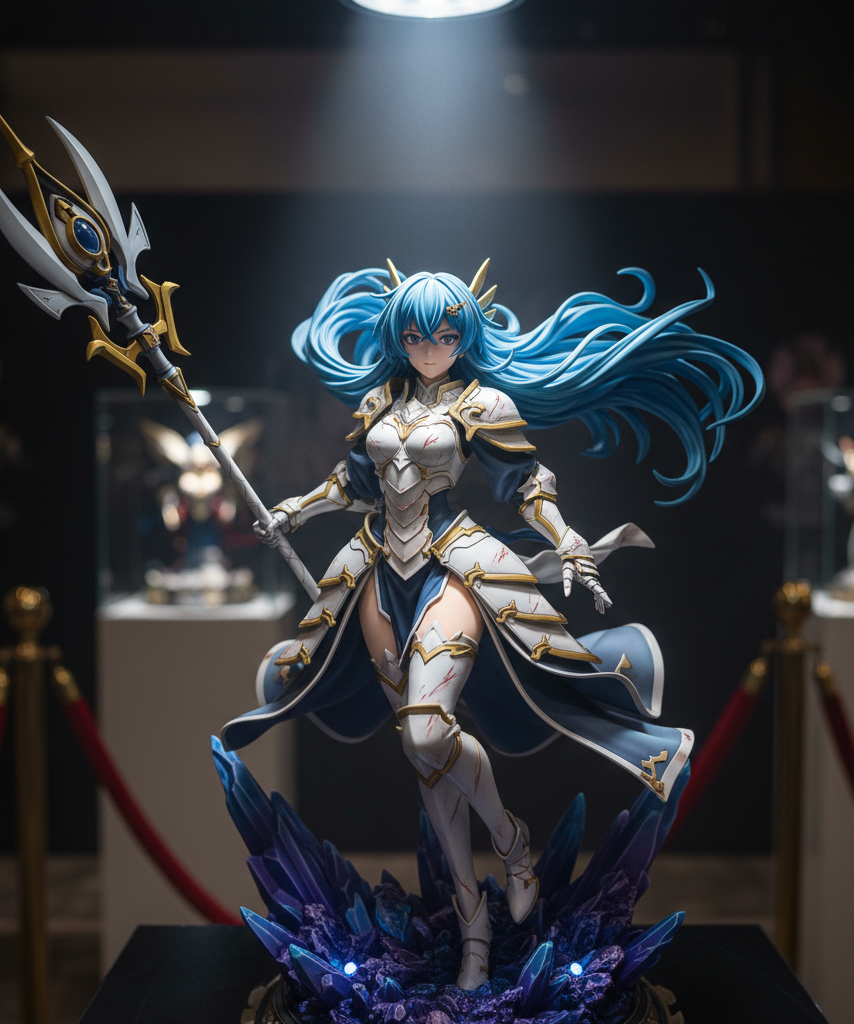 Close-up of rare premium anime resin statue