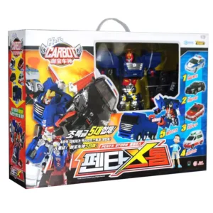 헬로카봇 Korea Anime Hello Carbot Penta Storm Model Transformation Action Figures 5-Cars Sets Combination Robot Boy Kids Toy Gift
