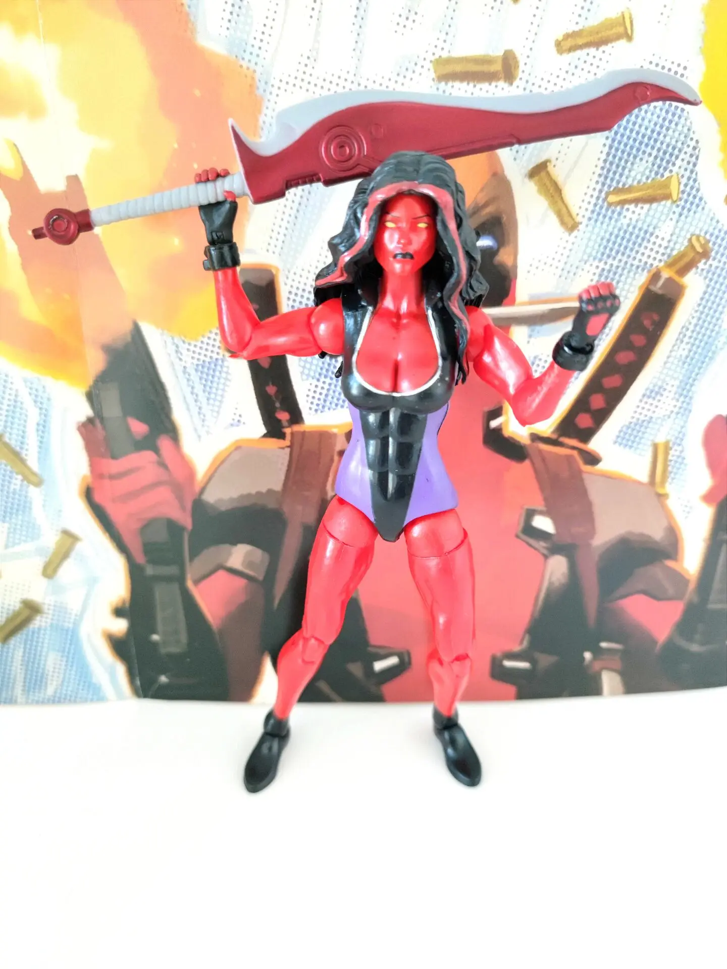 Marvel Legends Red She-Hulk Hulkettes Hit Monkey Series 6″ Action Figure Figurine Toy Doll