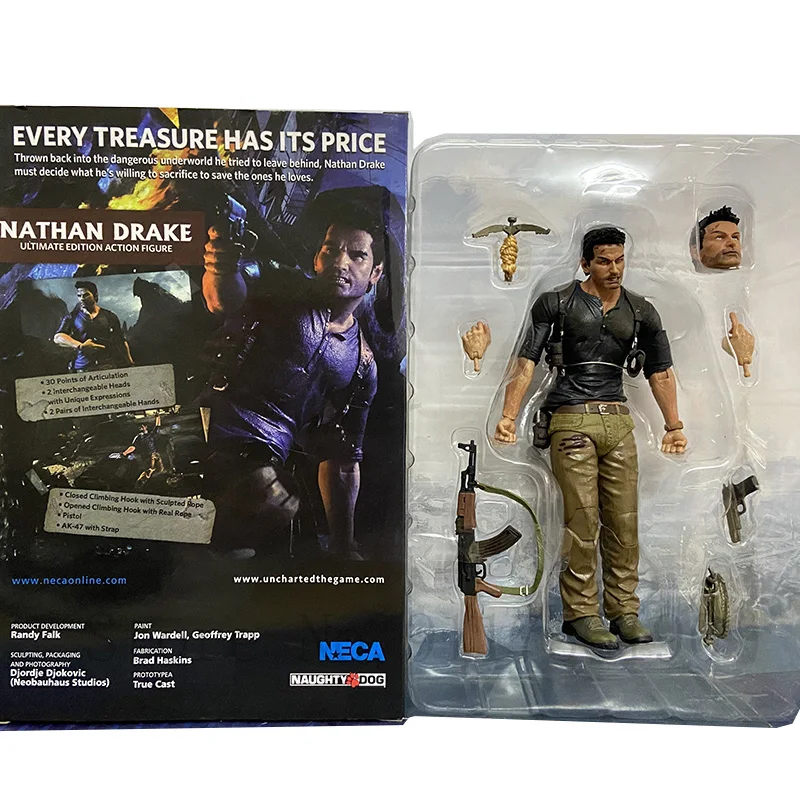 NECA Uncharted 4 A Thief’s end Nathan Drake Ultimate Edition PVC Action Figure Collection Model Toy 17cm Birthday Christmas Gift