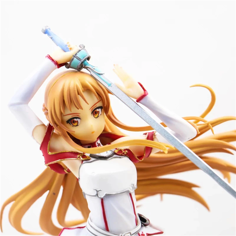 Anime SAO Yuuki Asuna Knights of the Blood Ver. 1/8 Scale  PVC Action Figure Statue Collection Model Toys Doll