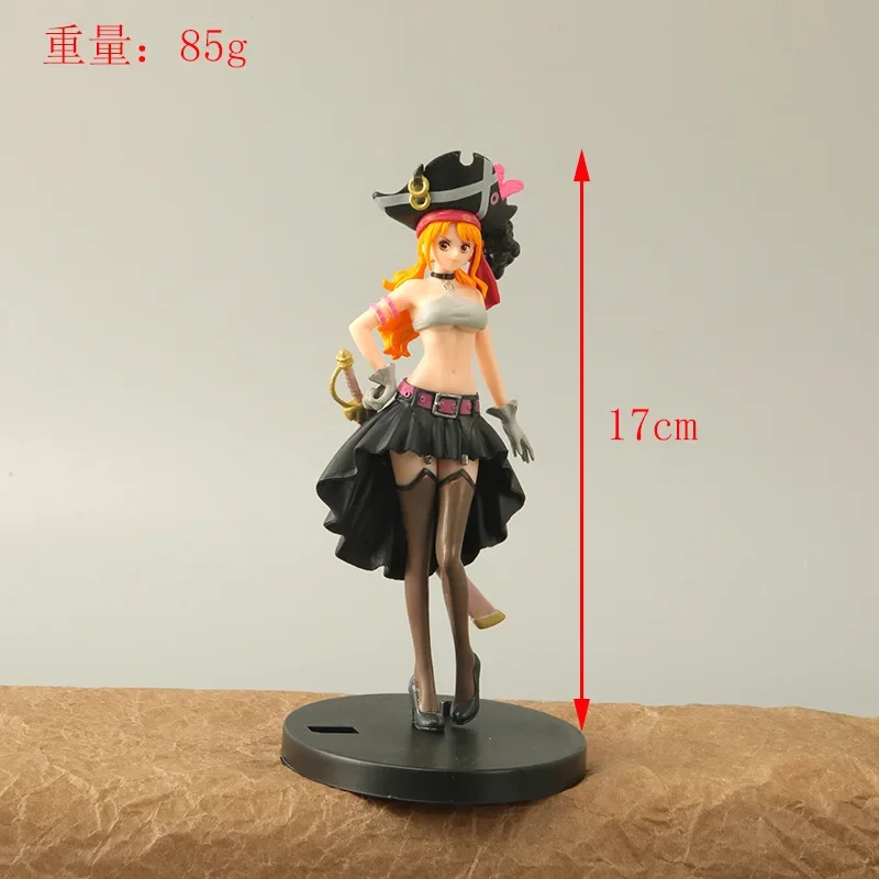 19CM Anime One Piece Nami Black Clothes Action Figure ONE PIECE FILM RED Dress Up Figurine PVC Collectible Model Toy Kid Gift - Image 5