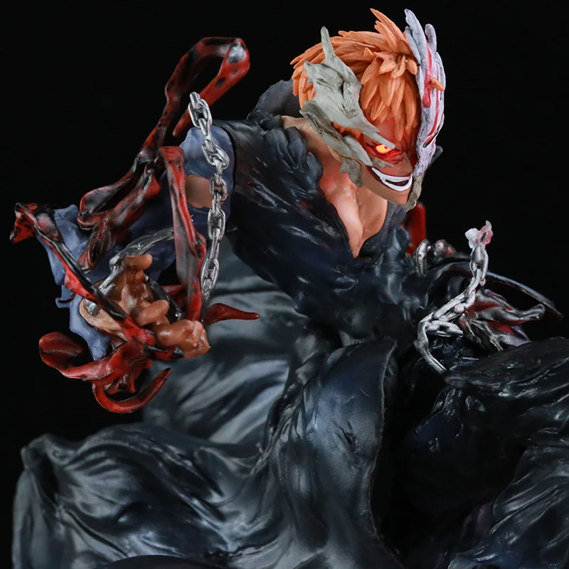 Kurosaki Ichigo 22cm Half Hollow Ichigo Action Figure LED Luminous Anime Model Toy PVC Light-Up Statue Desktop Decor Boy Gift