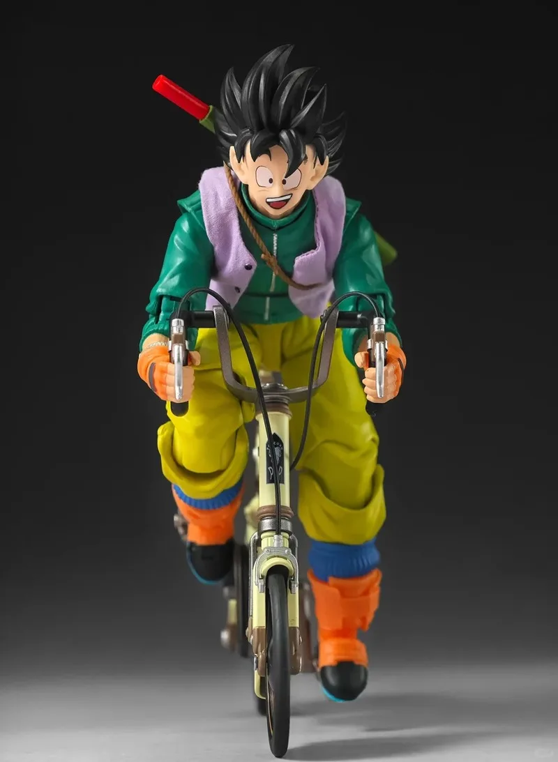 Kamione Genuine Dragon Ball Son Goku Baseball Boy Alloy Fully Articulated Action Figure With Bicycle Set For Anime Figure - Image 5