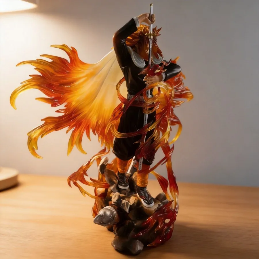 Demon Slayer Rengoku Kyojuro Action Figure 30cm Anime Statue Desktop Decoration Collection Model Gift for Fans - Image 4