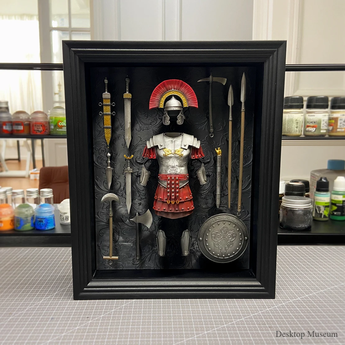 Desktop home decorations resin ornaments, ancient Roman centurion armor photo frame  LTCP-351