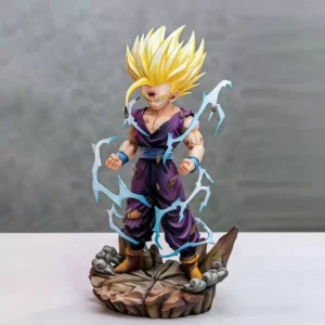 26cm Dragon Ball Z Super Saiyan 2 Gohan Gk Statue Double Interchangeable Head Sculpture With Base Chassis Decor Anime Gift