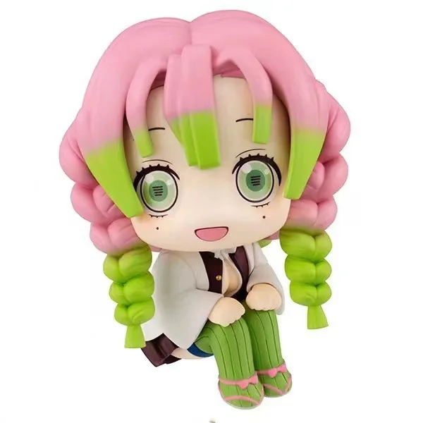 Generic Demon Slayer Chibi Big Head Figures Mitsuri Kanroji Sanemi Shinazugawa Sitting Pose Anime Collectible Anime Fans Gift