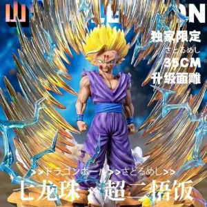 Jt Statue Dragon Ball Z Son Gohan Figure Replaceable Heads Led Base Super Saiyan Gohan Action Figures Collection Mode Toys Gifts