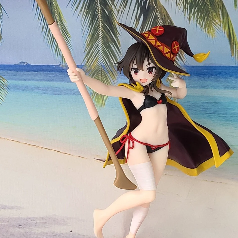 Anime Figure KonoSuba: God’s Blessing on This Wonderful World! Megumin the Great Mage Swimsuit Beautiful Girl Figure Model Toys