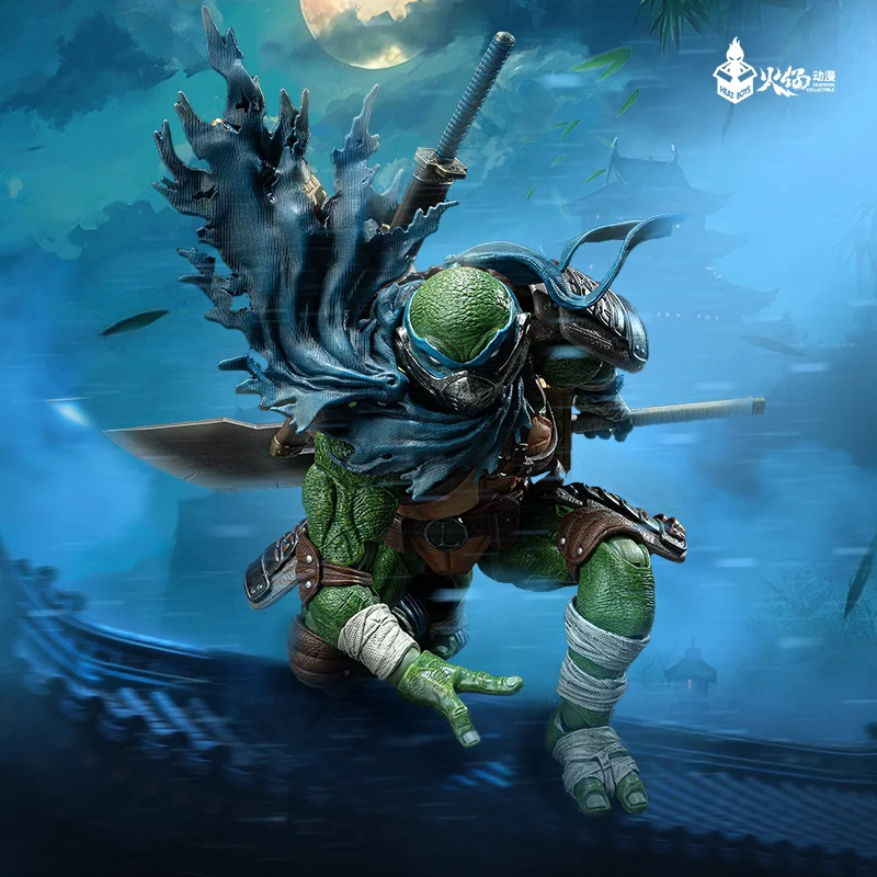 HEATBOYS Ninja Turtles Action Figure TMNT Leonardo 20CM Anime Figurine Joint Movable Model Collection Desktop Ornament Toys Gift