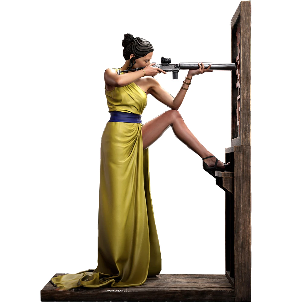 1:16 High-Detail Rebecca Voss Figure | 3D Resin Miniature | Unpainted Action Style Model Kit (A1056)