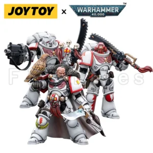 1/18 JOYTOY Action Figure 40K White Scars Intercessors And Combat Bike Anime Collection Model Toy