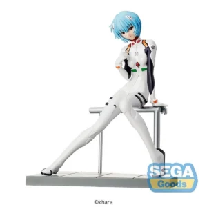 Japanese SEGA LPM Neon Genesis Evangelion Rei Ayanami Railing Ver. Reprint Prize Figure, JP Reprint Authentic/No-Box Fast Ship