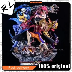One Piece Anime Battle of Onigashima Action Figures - Supernova Three Captains Luffy Kid Law Collectible Models Gift Toy