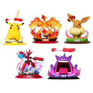Pokemon Anime Action Figures Gigantamax Gengar Mega Scizor Origina Genuine Collection Model Figurines Pocket Monster Toys Gift