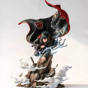 43cm Naruto Anime Figure Akatsuki Sasuke Uchiha Gk Battle Scene Action Figure Model Statues Collections Toys Decoration Gifts