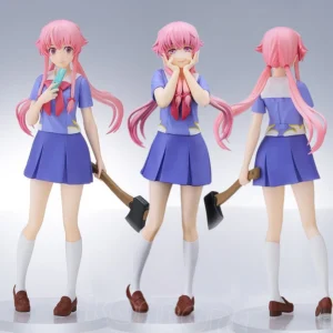 17cm Pop Up Parade Future Diary Yuno Gasai Anime Girl Figure Mirai Nikki Gasai Yuno Action Figure Collection Model Doll Toy Gift