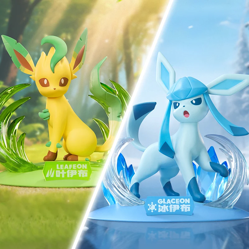 Pokemon Anime Leafeon Glaceon SYLVEON Original Funism Genuine Action Figures Collection Model Ornaments Toys Birthday Gifts