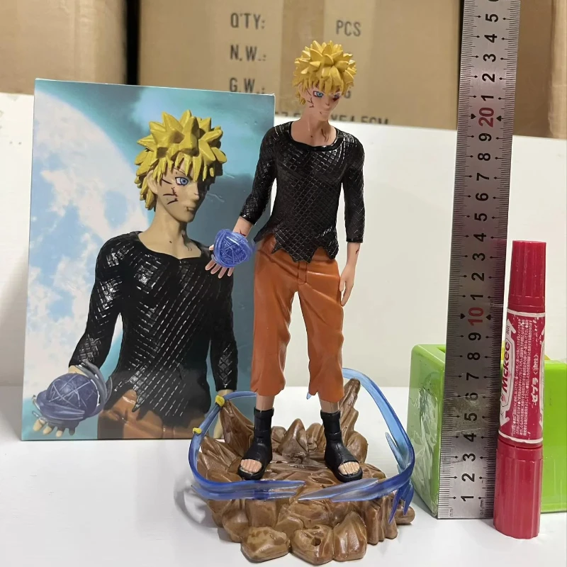23cm New NARUTO Anime Figure Uzumaki Naruto Uchiha Sasuke Peripheral Model Statue Desktop Decoration Ornaments Kids Gifts Toys