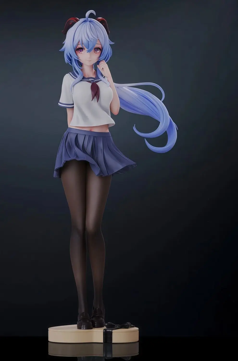 25cm Genshin Impact Figure Ganyu Figures School Uniform Ganyu Girl Figurine Pvc Statue Model Doll Room Ornament Collection Toys