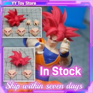 In Stock Nono Dragon Ball Z Shf Super Saiyan Anime Figure Model Red God Son Goku Head Accessories Action Model Headsculpt Toys