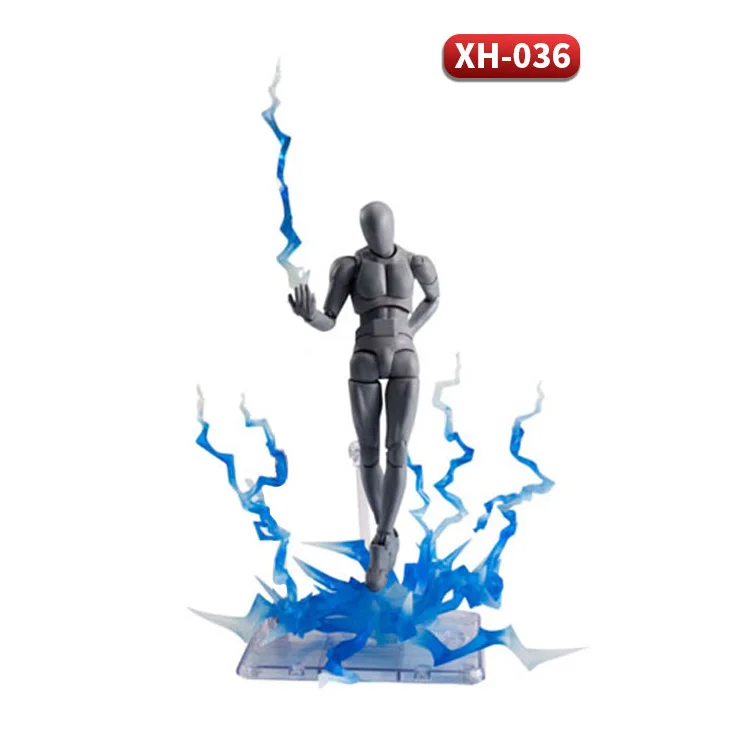 Anime Action Figures Cool Lightning Effects+Bracket Battle Scene PVC Model DIY Assembly Display Bracket Effect Decor Accessories