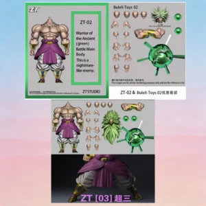 In Stock ZT Studio ZT02 ZT03 Broly Ancient Warrior Green Hair 1/12 Action Figure Model Collectible Gift