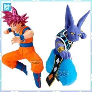 Bandai Original Banpresto Anime Dragon Ball Match Makers Super Saiyan God Goku Beerus PVC Action Figure Collectible Model Toys
