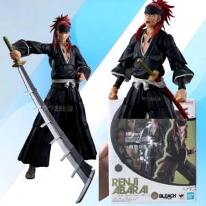 Bandai Original Figure Bleach Model Kit Anime Figures SHF Abarai Renji Collection Figure Action Model Kids Toys Gifts