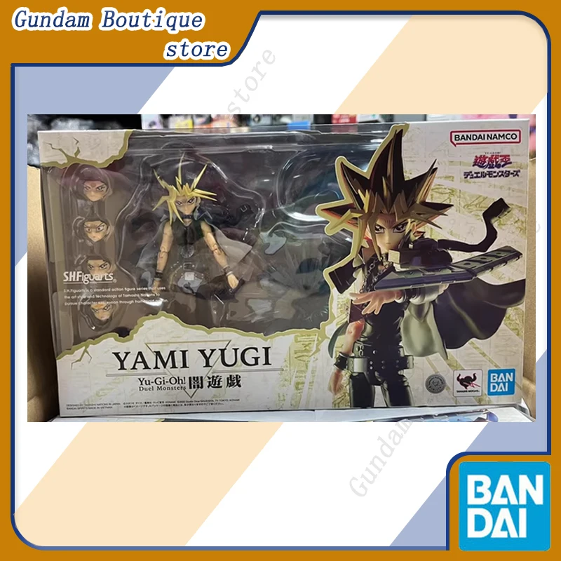 Bandai Genuine SHF YAMI YUGI Yu-Gi-Oh! Duel Monsters Anime Action Figure Collectible Joint Mobility Model Toys Gift Children Kid